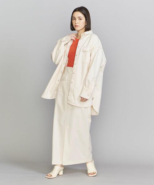 BEAUTY&YOUTH UNITED ARROWS（ビューティーアンドユースユナイテッドアローズ）の「BY コットンデニム ビッグ シャツ -ウォッシャブル-（シャツ/ブラウス・レディース・オフホワイト/コバルトブルー・FREE）」の13枚目の写真