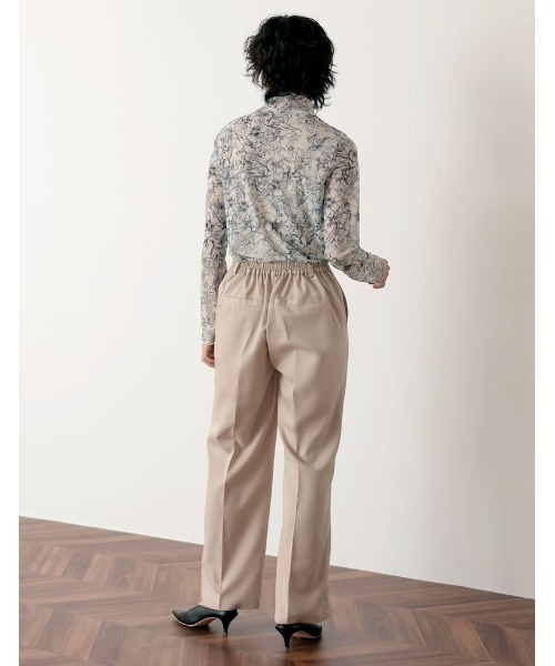 Re:EDIT（リエディ）の「[神山まりあさん着用]フラワープリントチュールネットトップス（Tシャツ/カットソー・レディース・ベージュ/ブルー/チャコールグレー・LARGE/MEDIUM）」の15枚目の写真