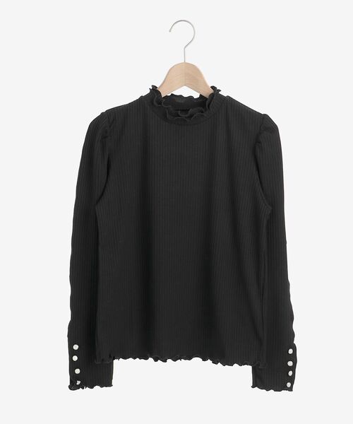 MAJESTIC LEGON（マジェスティックレゴン）の「袖ボタンメロウトップス（Tシャツ/カットソー・レディース・アイボリー/ライトグレー/ブラック・MEDIUM）」の12枚目の写真