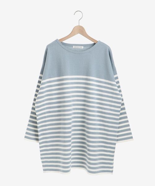 MAJESTIC LEGON（マジェスティックレゴン）の「パネルボーダーニットミニワンピ（ワンピース・レディース・ブラック系その他/ホワイト系その他2/ブルー系その他2/ピンク系その他2・MEDIUM）」の3枚目の写真