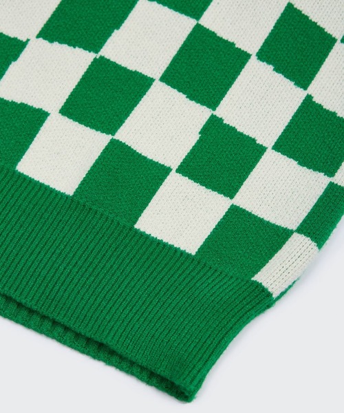 CORPUS TOKYO（コーパス トーキョー）の「Lazy Tokyo チェッカーフラッグニットベスト（ベスト・メンズ・ブラック/グリーン・1/2/3）」の22枚目の写真