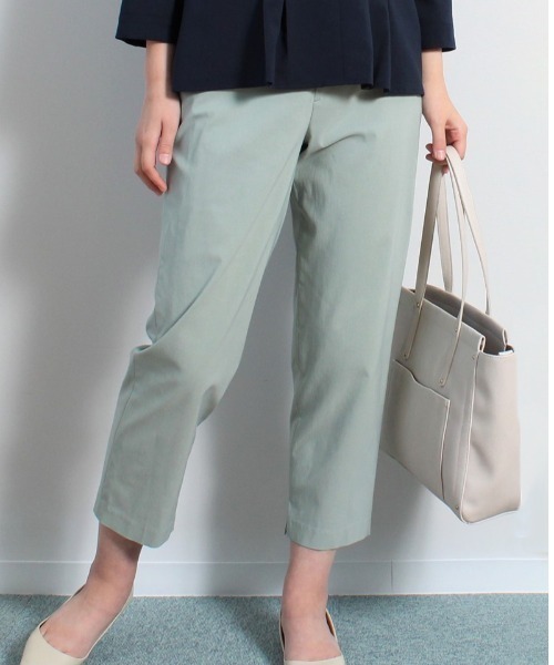 fleur by mint breeze（フルールバイミントブリーズ）の「【M～5L 大きいサイズ】ストレッチ スリット入り 9分丈 パンツ（その他パンツ・レディース・ライトグレー/ネイビー/グリーン・M/L/3L/5L/4L/LL）」の9枚目の写真