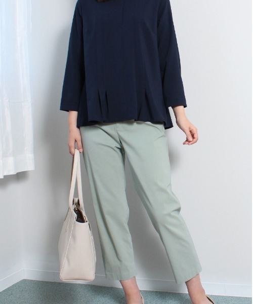 fleur by mint breeze（フルールバイミントブリーズ）の「【M～5L 大きいサイズ】ストレッチ スリット入り 9分丈 パンツ（その他パンツ・レディース・ライトグレー/ネイビー/グリーン・M/L/3L/5L/4L/LL）」の10枚目の写真