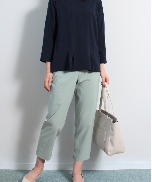 fleur by mint breeze（フルールバイミントブリーズ）の「【M～5L 大きいサイズ】ストレッチ スリット入り 9分丈 パンツ（その他パンツ・レディース・ライトグレー/ネイビー/グリーン・M/L/3L/5L/4L/LL）」の11枚目の写真
