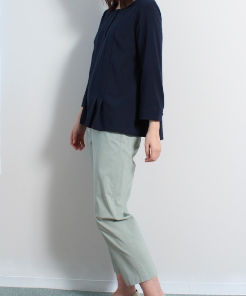 fleur by mint breeze（フルールバイミントブリーズ）の「【M～5L 大きいサイズ】ストレッチ スリット入り 9分丈 パンツ（その他パンツ・レディース・ライトグレー/ネイビー/グリーン・M/L/3L/5L/4L/LL）」の13枚目の写真