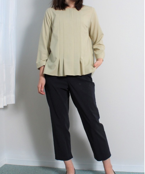 fleur by mint breeze（フルールバイミントブリーズ）の「【M～5L 大きいサイズ】ストレッチ スリット入り 9分丈 パンツ（その他パンツ・レディース・ライトグレー/ネイビー/グリーン・M/L/3L/5L/4L/LL）」の15枚目の写真