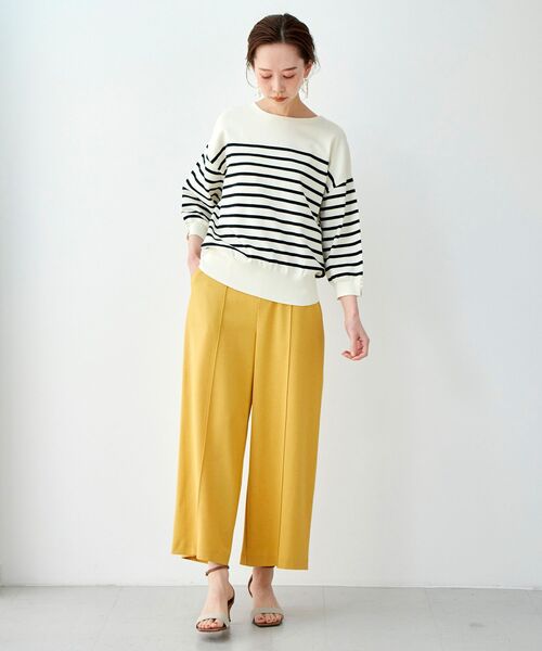 le.coeur blanc(ルクールブラン)の「リネンライクワイドクロップドパンツ(その他パンツ・レディース・サックスブルー/イエロー/ライトベージュ・38/36)」の10枚目の写真