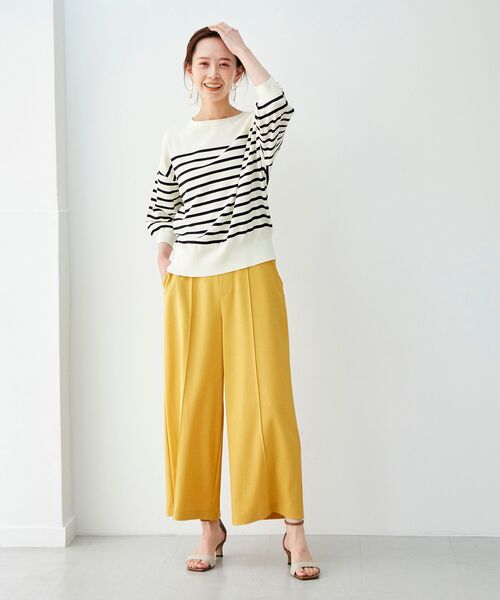 le.coeur blanc(ルクールブラン)の「リネンライクワイドクロップドパンツ(その他パンツ・レディース・サックスブルー/イエロー/ライトベージュ・38/36)」の13枚目の写真