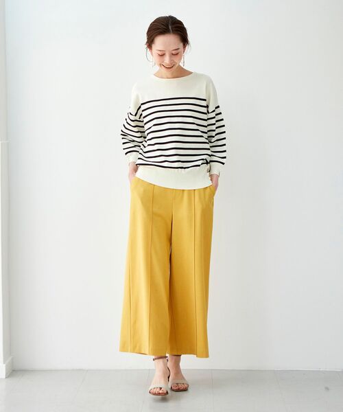 le.coeur blanc(ルクールブラン)の「リネンライクワイドクロップドパンツ(その他パンツ・レディース・サックスブルー/イエロー/ライトベージュ・38/36)」の22枚目の写真