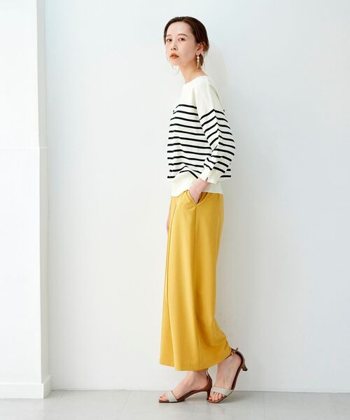 le.coeur blanc(ルクールブラン)の「リネンライクワイドクロップドパンツ(その他パンツ・レディース・サックスブルー/イエロー/ライトベージュ・38/36)」の7枚目の写真