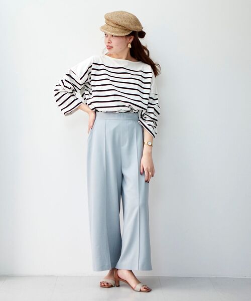 le.coeur blanc(ルクールブラン)の「リネンライクワイドクロップドパンツ(その他パンツ・レディース・サックスブルー/イエロー/ライトベージュ・38/36)」の17枚目の写真