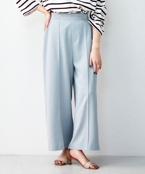 le.coeur blanc(ルクールブラン)の「リネンライクワイドクロップドパンツ(その他パンツ・レディース・サックスブルー/イエロー/ライトベージュ・38/36)」の6枚目の写真