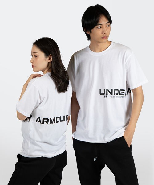 UNDER ARMOUR(アンダーアーマー)の「UAヘビーウエイト チャージドコットン ショートスリーブ Tシャツ ワードマーク(トレーニング/メンズ)(Tシャツ/カットソー・メンズ・ホワイト/ブラック・XL/L/S/M/3XL/XXL)」の2枚目の写真