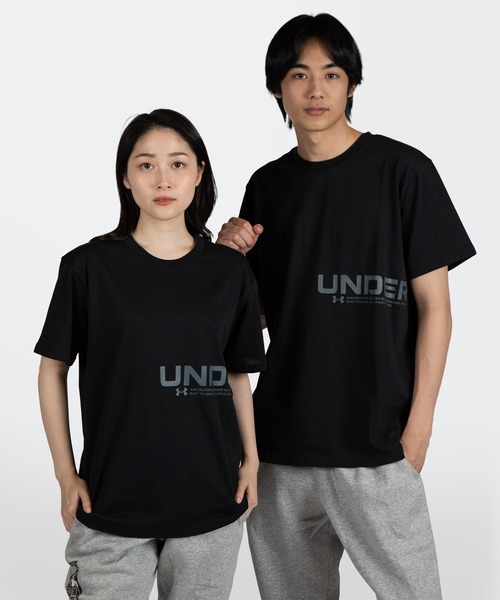 UNDER ARMOUR(アンダーアーマー)の「UAヘビーウエイト チャージドコットン ショートスリーブ Tシャツ ワードマーク(トレーニング/メンズ)(Tシャツ/カットソー・メンズ・ホワイト/ブラック・XL/L/S/M/3XL/XXL)」の1枚目の写真