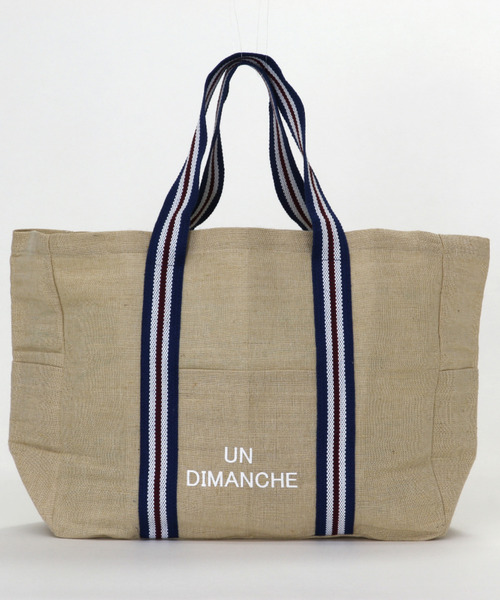 SPICE OF LIFE（スパイス オブ ライフ）の「インポート インド製 LESS DRESS TOTE BAG ジュート×コットン混 横長トートバッグ Lサイズ [Wisteria/ウィステリア]（トートバッグ・レディース・ベージュ系その他/ベージュ系その他2/ベージュ系その他3・ONE SIZE）」の6枚目の写真