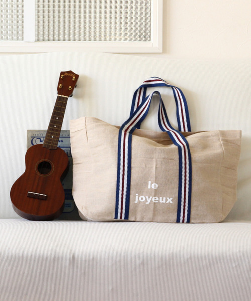 SPICE OF LIFE（スパイス オブ ライフ）の「インポート インド製 LESS DRESS TOTE BAG ジュート×コットン混 横長トートバッグ Lサイズ [Wisteria/ウィステリア]（トートバッグ・レディース・ベージュ系その他/ベージュ系その他2/ベージュ系その他3・ONE SIZE）」の22枚目の写真