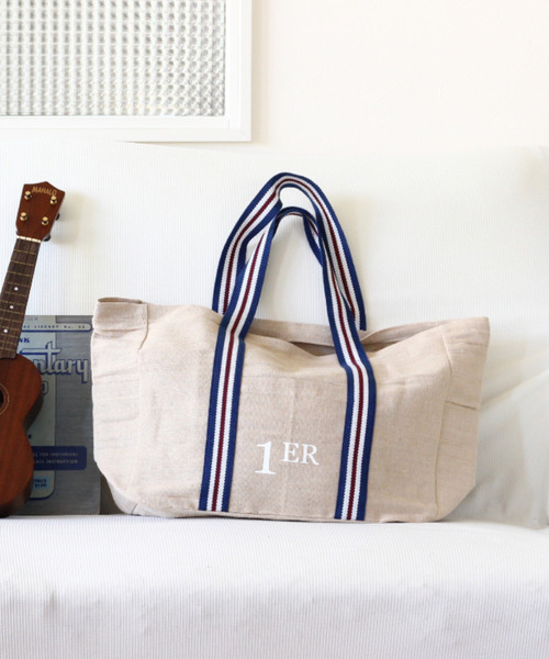 SPICE OF LIFE（スパイス オブ ライフ）の「インポート インド製 LESS DRESS TOTE BAG ジュート×コットン混 横長トートバッグ Lサイズ [Wisteria/ウィステリア]（トートバッグ・レディース・ベージュ系その他/ベージュ系その他2/ベージュ系その他3・ONE SIZE）」の20枚目の写真