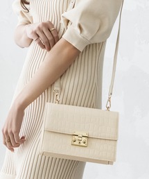 Julia Boutique | チェーン付きクロコ型押しショルダーバッグ/22137(ショルダーバッグ)