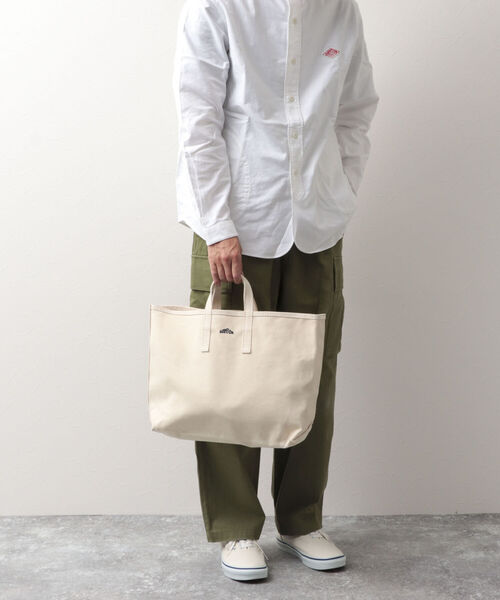 DANTON（ダントン）の「【DANTON/ダントン】COTTON CANVAS TOTE キャンバス トートバッグ（トートバッグ・メンズ・ネイビー/キナリ/マスタード/アイボリー/オリーブ/ブラック/レッド/ベージュ・FREE）」の14枚目の写真