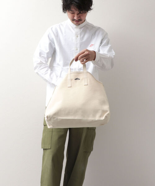DANTON（ダントン）の「【DANTON/ダントン】COTTON CANVAS TOTE キャンバス トートバッグ（トートバッグ・メンズ・ネイビー/キナリ/マスタード/アイボリー/オリーブ/ブラック/レッド/ベージュ・FREE）」の15枚目の写真