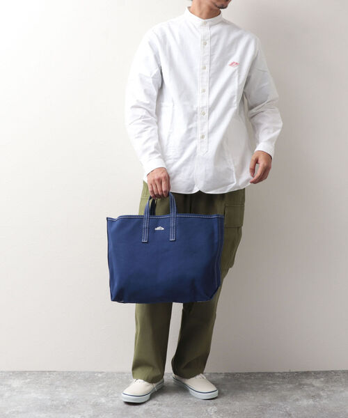DANTON（ダントン）の「【DANTON/ダントン】COTTON CANVAS TOTE キャンバス トートバッグ（トートバッグ・メンズ・ネイビー/キナリ/マスタード/アイボリー/オリーブ/ブラック/レッド/ベージュ・FREE）」の17枚目の写真