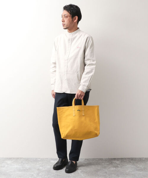 DANTON（ダントン）の「【DANTON/ダントン】COTTON CANVAS TOTE キャンバス トートバッグ（トートバッグ・メンズ・ネイビー/キナリ/マスタード/アイボリー/オリーブ/ブラック/レッド/ベージュ・FREE）」の20枚目の写真