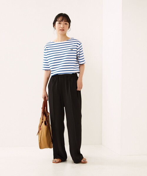 FREAK'S STORE（フリークスストア）の「TOWN CRAFT × FREAK'S STORE/タウンクラフト × フリークスストア　別注 ボートネック半袖Tシャツ（Tシャツ/カットソー・レディース・ホワイト/ブラック/チャコールグレー/レッド/グリーン/ブルー・ﾌﾘ-）」の10枚目の写真