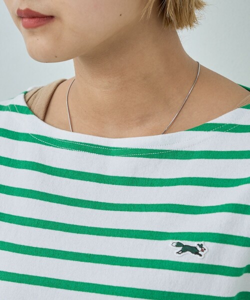 FREAK'S STORE（フリークスストア）の「TOWN CRAFT × FREAK'S STORE/タウンクラフト × フリークスストア　別注 ボートネック半袖Tシャツ（Tシャツ/カットソー・レディース・ホワイト/ブラック/チャコールグレー/レッド/グリーン/ブルー・ﾌﾘ-）」の17枚目の写真