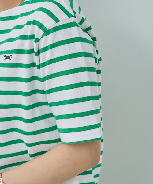 FREAK'S STORE（フリークスストア）の「TOWN CRAFT × FREAK'S STORE/タウンクラフト × フリークスストア　別注 ボートネック半袖Tシャツ（Tシャツ/カットソー・レディース・ホワイト/ブラック/チャコールグレー/レッド/グリーン/ブルー・ﾌﾘ-）」の19枚目の写真