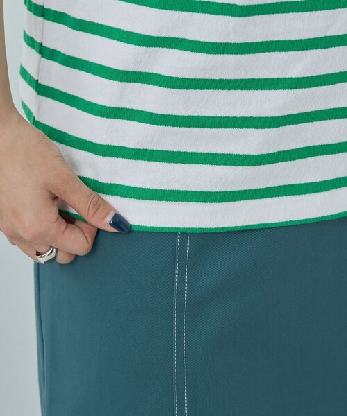 FREAK'S STORE（フリークスストア）の「TOWN CRAFT × FREAK'S STORE/タウンクラフト × フリークスストア　別注 ボートネック半袖Tシャツ（Tシャツ/カットソー・レディース・ホワイト/ブラック/チャコールグレー/レッド/グリーン/ブルー・ﾌﾘ-）」の20枚目の写真