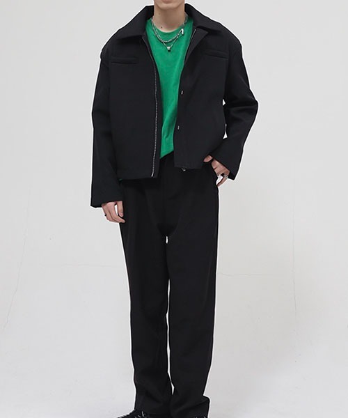 WESTBOY(ウエストボーイ)の「【WB ORIGINALS】Drop Shoulder Short Jacket WO22S2OT02(ブルゾン・メンズ・ホワイト/ブラック・M/L/XL)」の4枚目の写真