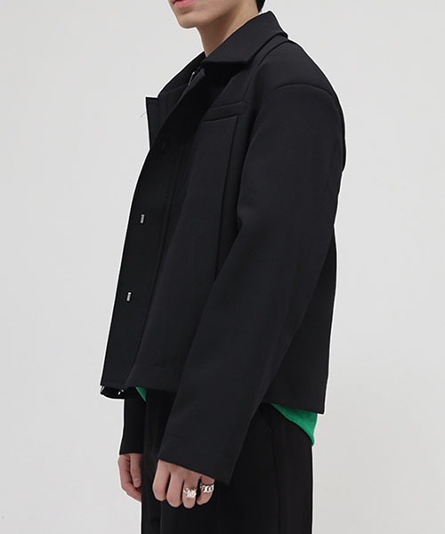 WESTBOY(ウエストボーイ)の「【WB ORIGINALS】Drop Shoulder Short Jacket WO22S2OT02(ブルゾン・メンズ・ホワイト/ブラック・M/L/XL)」の6枚目の写真