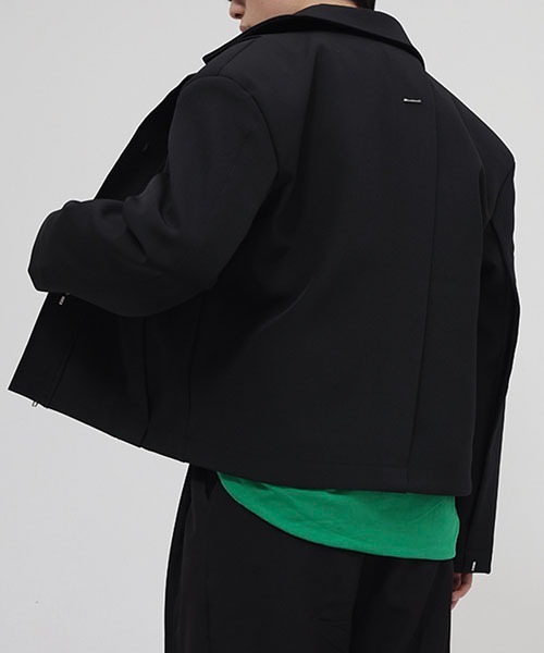WESTBOY(ウエストボーイ)の「【WB ORIGINALS】Drop Shoulder Short Jacket WO22S2OT02(ブルゾン・メンズ・ホワイト/ブラック・M/L/XL)」の8枚目の写真