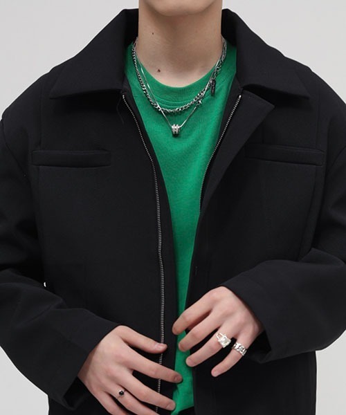 WESTBOY(ウエストボーイ)の「【WB ORIGINALS】Drop Shoulder Short Jacket WO22S2OT02(ブルゾン・メンズ・ホワイト/ブラック・M/L/XL)」の12枚目の写真