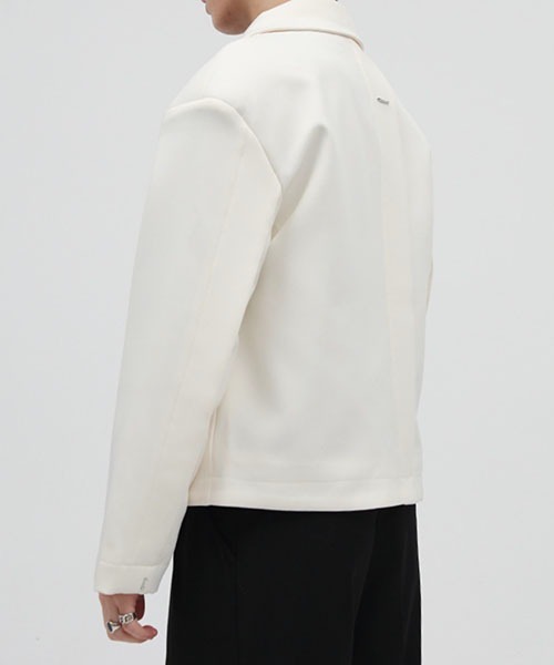 WESTBOY(ウエストボーイ)の「【WB ORIGINALS】Drop Shoulder Short Jacket WO22S2OT02(ブルゾン・メンズ・ホワイト/ブラック・M/L/XL)」の7枚目の写真