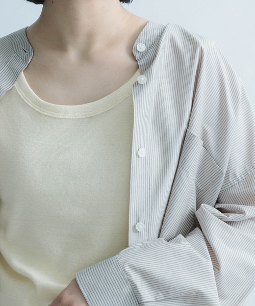 FORK&SPOON（フォークアンドスプーン）の「FORK&SPOON　丸胴フライスタンクトップ（タンクトップ・レディース・ブラック/ブルー/アイボリー/グリーン系その他・ONE）」の2枚目の写真