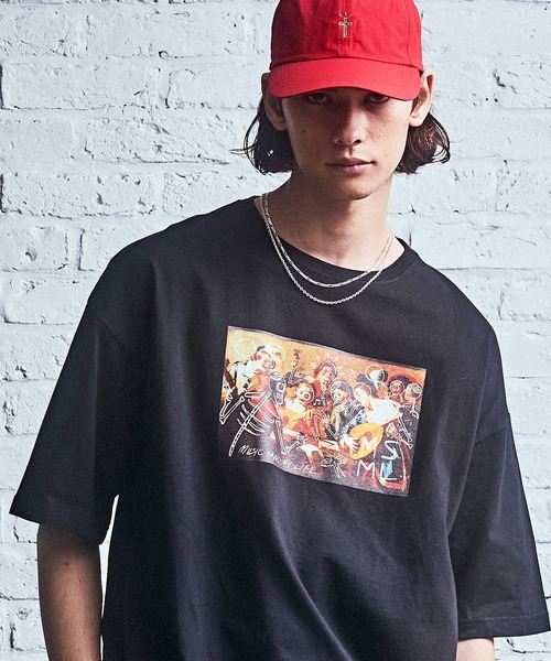 MSML（エムエスエムエル）の「MSML ART GRAPHIC OVERSIZED TEE（Tシャツ/カットソー・メンズ・ホワイト/ブラック・L/XL/M/L）」の2枚目の写真