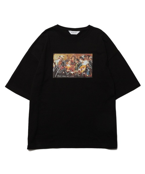 MSML（エムエスエムエル）の「MSML ART GRAPHIC OVERSIZED TEE（Tシャツ/カットソー・メンズ・ホワイト/ブラック・L/XL/M/L）」の4枚目の写真