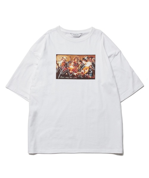 MSML（エムエスエムエル）の「MSML ART GRAPHIC OVERSIZED TEE（Tシャツ/カットソー・メンズ・ホワイト/ブラック・L/XL/M/L）」の10枚目の写真