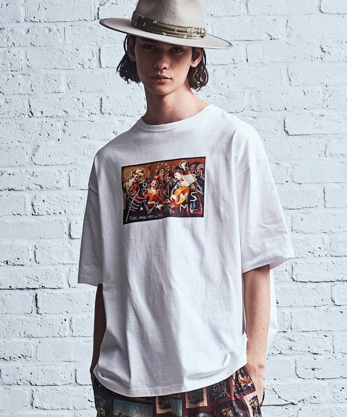 MSML（エムエスエムエル）の「MSML ART GRAPHIC OVERSIZED TEE（Tシャツ/カットソー・メンズ・ホワイト/ブラック・L/XL/M/L）」の12枚目の写真