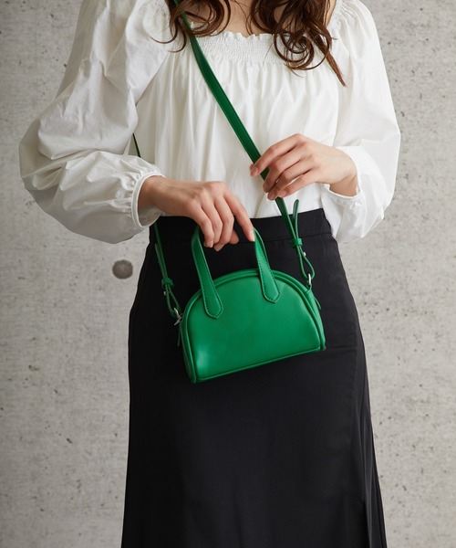 L.H.P(エルエイチピー)の「courage/クラージュ/シンセティックレザーショルダーバッグ(ショルダーバッグ・レディース・ブラック/ブラウン/グリーン・FREE)」の6枚目の写真
