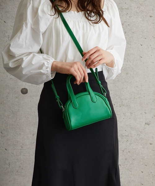 L.H.P(エルエイチピー)の「courage/クラージュ/シンセティックレザーショルダーバッグ(ショルダーバッグ・レディース・ブラック/ブラウン/グリーン・FREE)」の7枚目の写真