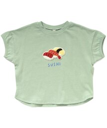 apres les cours | 3柄食べ物ワッペンTシャツ(Tシャツ/カットソー)