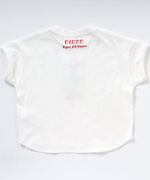 apres les cours（アプレレクール）の「3柄食べ物ワッペンTシャツ（Tシャツ/カットソー・キッズ・ミント/ピンク/オフホワイト・130/80/120/140/90/100/110）」の12枚目の写真