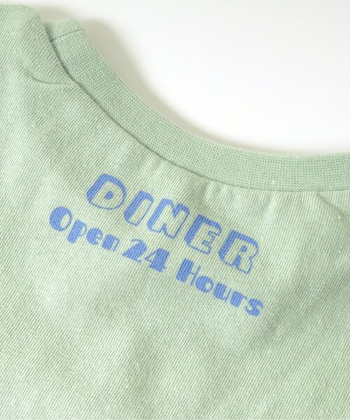 apres les cours（アプレレクール）の「3柄食べ物ワッペンTシャツ（Tシャツ/カットソー・キッズ・ミント/ピンク/オフホワイト・130/80/120/140/90/100/110）」の15枚目の写真