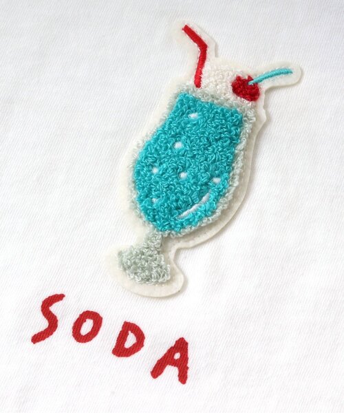 apres les cours（アプレレクール）の「3柄食べ物ワッペンTシャツ（Tシャツ/カットソー・キッズ・ミント/ピンク/オフホワイト・130/80/120/140/90/100/110）」の19枚目の写真