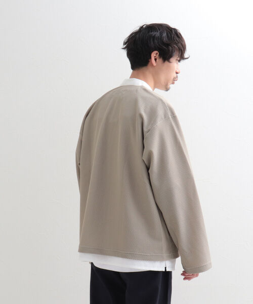 GLOSTER（グロスター）の「【GLOSTER/グロスター】ハニカムメッシュ ジップカーディガン（カーディガン/ボレロ・メンズ・ブラック/ベージュ/ネイビー・LARGE/MEDIUM）」の20枚目の写真