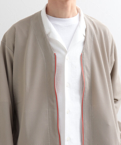 GLOSTER（グロスター）の「【GLOSTER/グロスター】ハニカムメッシュ ジップカーディガン（カーディガン/ボレロ・メンズ・ブラック/ベージュ/ネイビー・LARGE/MEDIUM）」の16枚目の写真