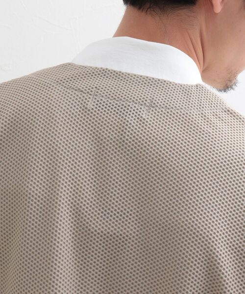 GLOSTER（グロスター）の「【GLOSTER/グロスター】ハニカムメッシュ ジップカーディガン（カーディガン/ボレロ・メンズ・ブラック/ベージュ/ネイビー・LARGE/MEDIUM）」の9枚目の写真