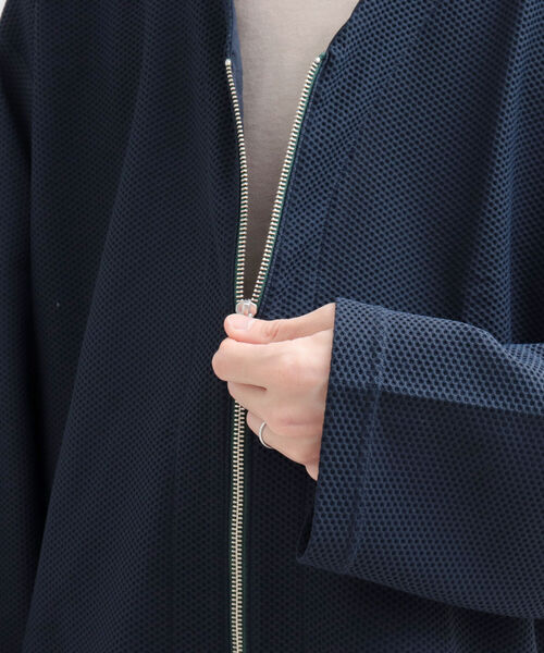 GLOSTER（グロスター）の「【GLOSTER/グロスター】ハニカムメッシュ ジップカーディガン（カーディガン/ボレロ・メンズ・ブラック/ベージュ/ネイビー・LARGE/MEDIUM）」の14枚目の写真